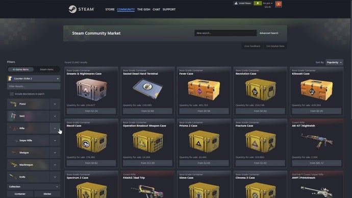 Valve's next Steam UI target is the Community Market, with more details and, yes, a wider layout