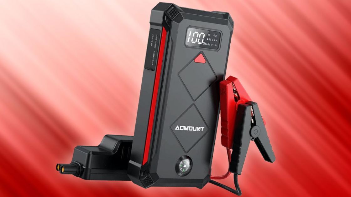 The Handy Acmount P100 5,000A 12V Cordless Car Jump Starter Drops to Just $29.99 After Coupon
