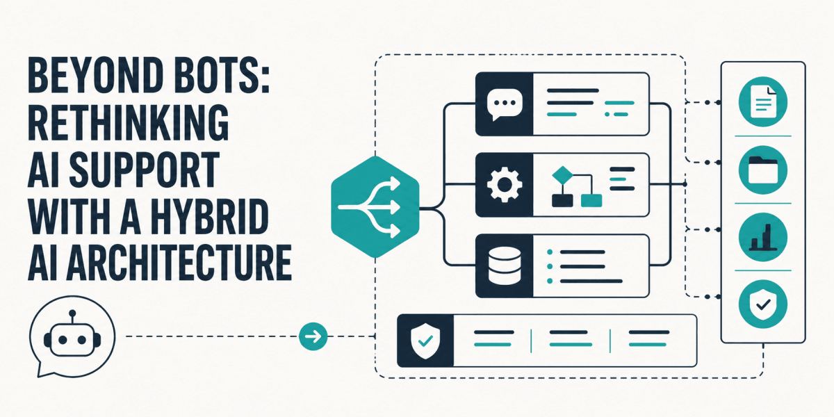 Beyond Bots: Rethinking AI Support with a Hybrid AI Architecture