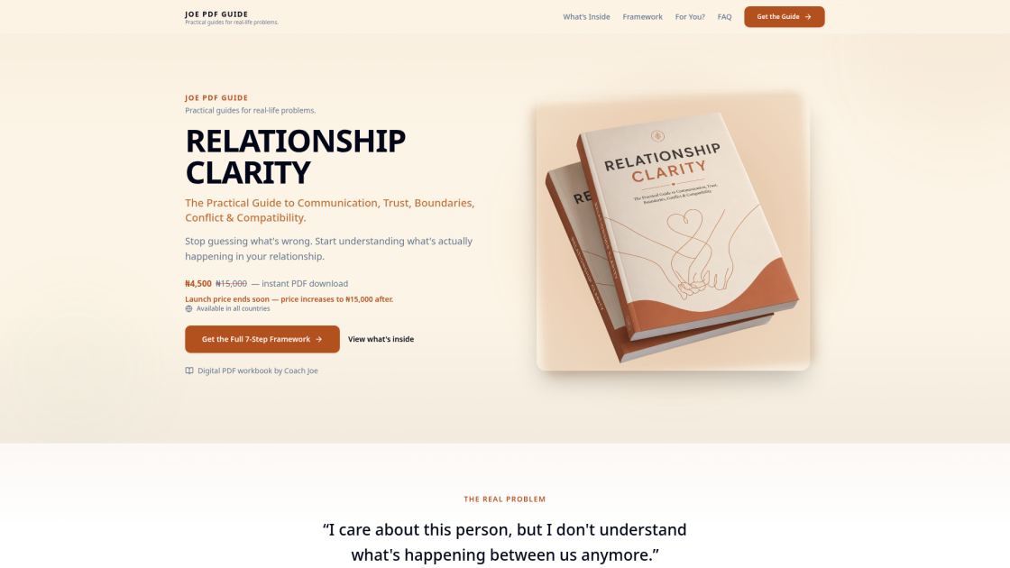 Relationship Clarity — Practical Guide to Communication, Trust, Boundaries & Conflict