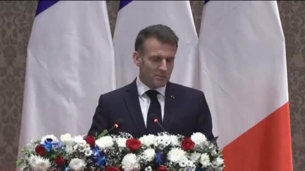 France's Emmanuel Macron addresses AI summit in India