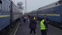 Russia hits Ukrainian train shortly after Boris Johnson and top European officials leave station