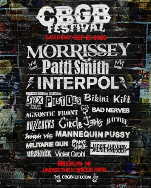 CBGB Festival Returns With Morrissey, Patti Smith, Interpol, Sex Pistols, More