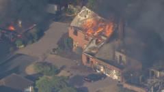Watch: Houses engulfed in flames across Stourbridge