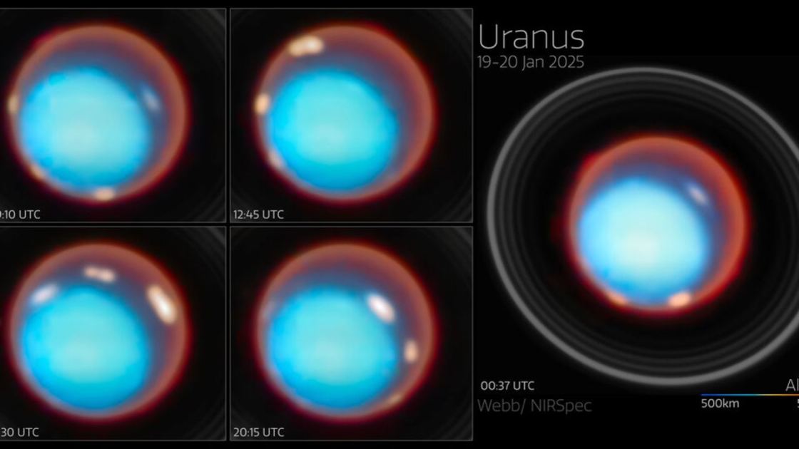  James Webb telescope spots giant auroras rolling through Uranus' atmosphere 