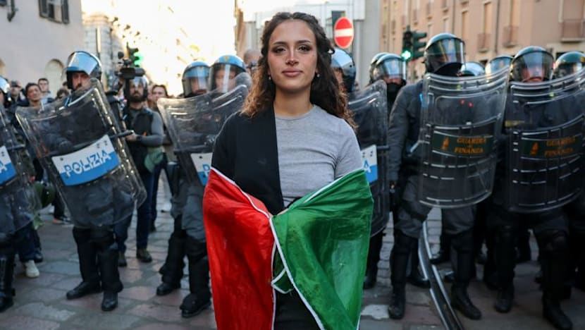 Thousands protest in Italy under heavy security
