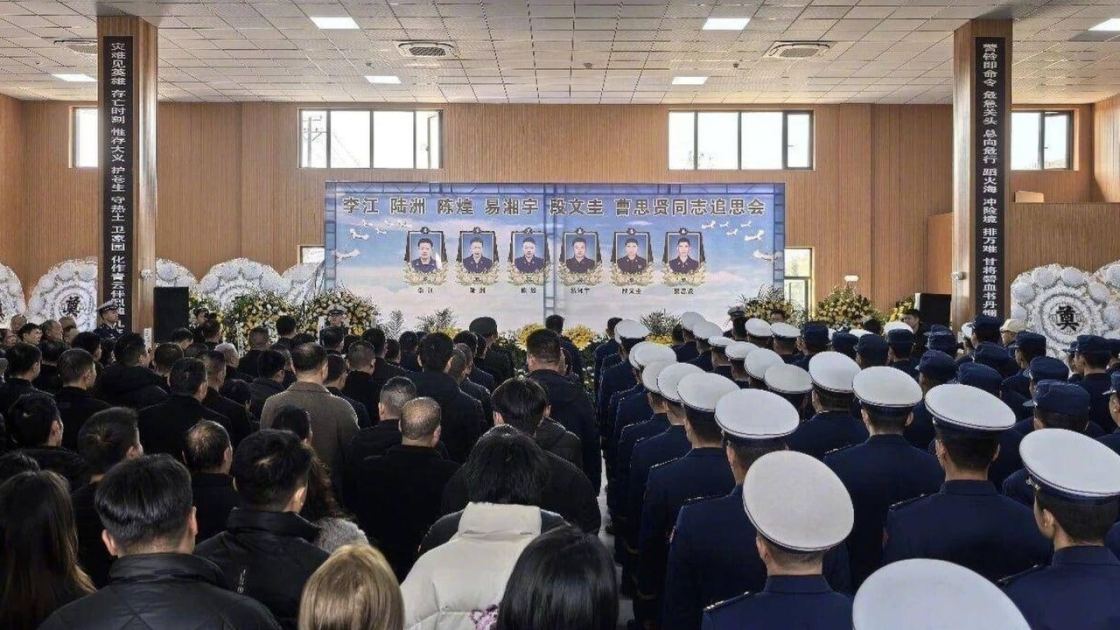 Tributes paid to 6 firefighters killed in central China after truck veers off cliff