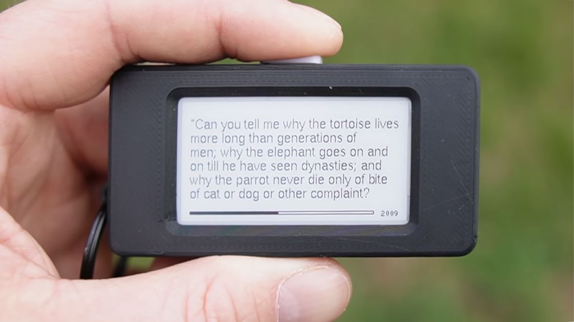 This is the tiniest e-reader in the world, and you can build one yourself