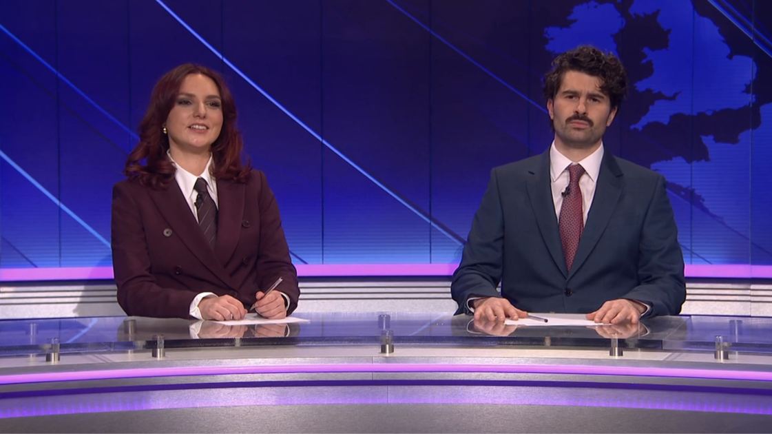 ‘SNL U.K.’ Weekend Update Takes Aim at Katy Perry’s Met Gala Mask, Which Symbolizes ‘What It’s Like To Live Life as a Stupid Moron’