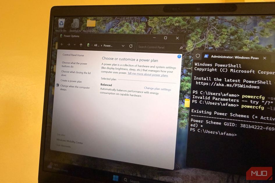 I enabled Windows’ Ultimate Performance plan — this is the one thing it actually changes