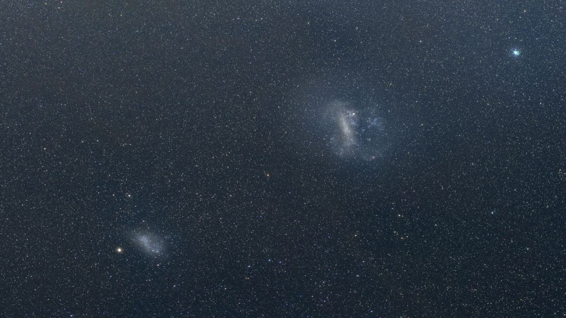  Trouble near the Milky Way: The Large Magellanic Cloud is ripping its smaller neighbor galaxy apart 