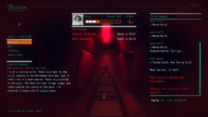 Control a human proxy on an abandoned spaceship by typing in every command or risk losing your job in Remote Control