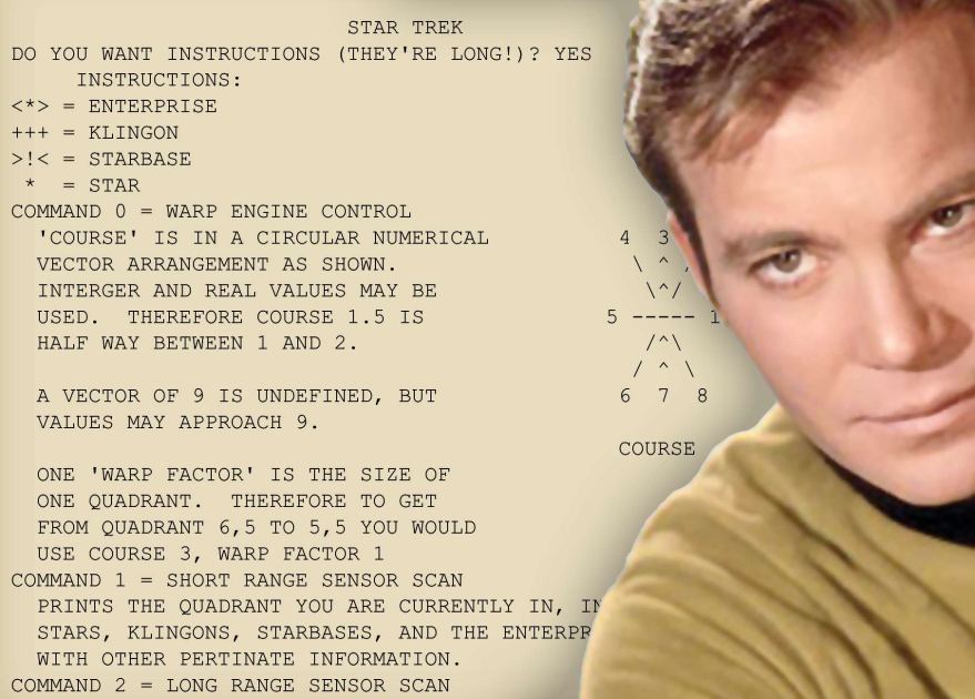 A chronology of early Star Trek computer games