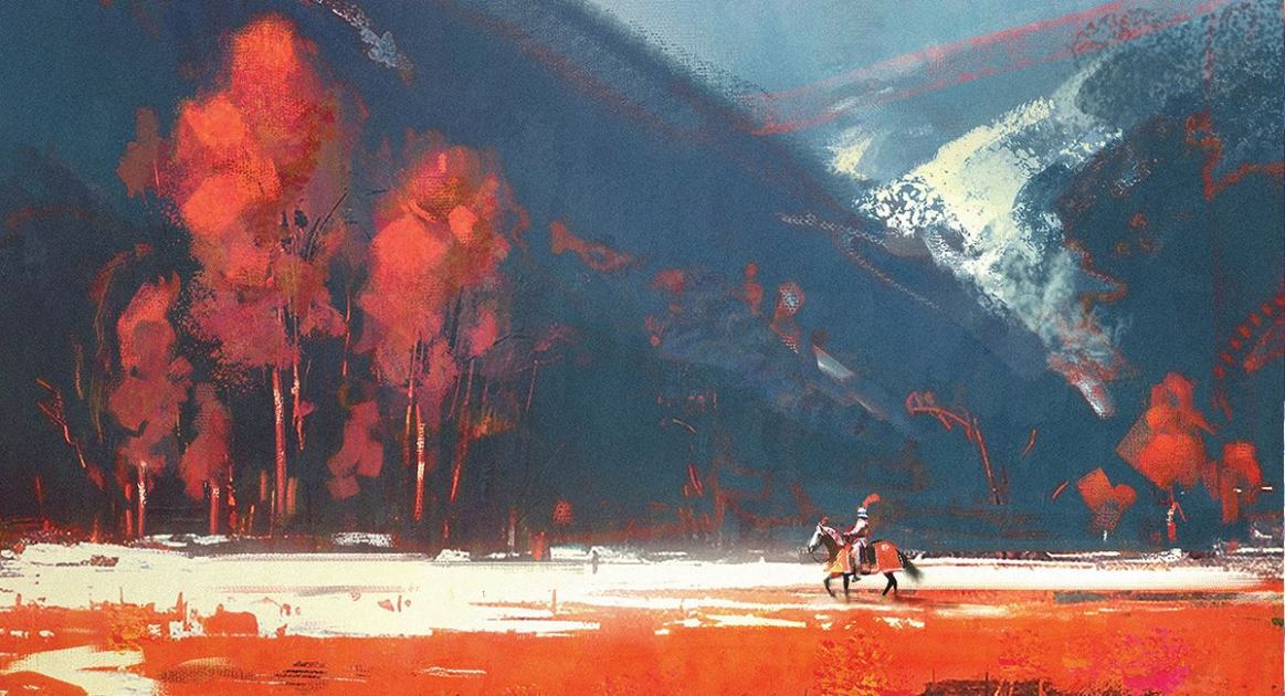  This digital artist uses strong contrasts and expressive brushwork to create striking atmospheric scenes 