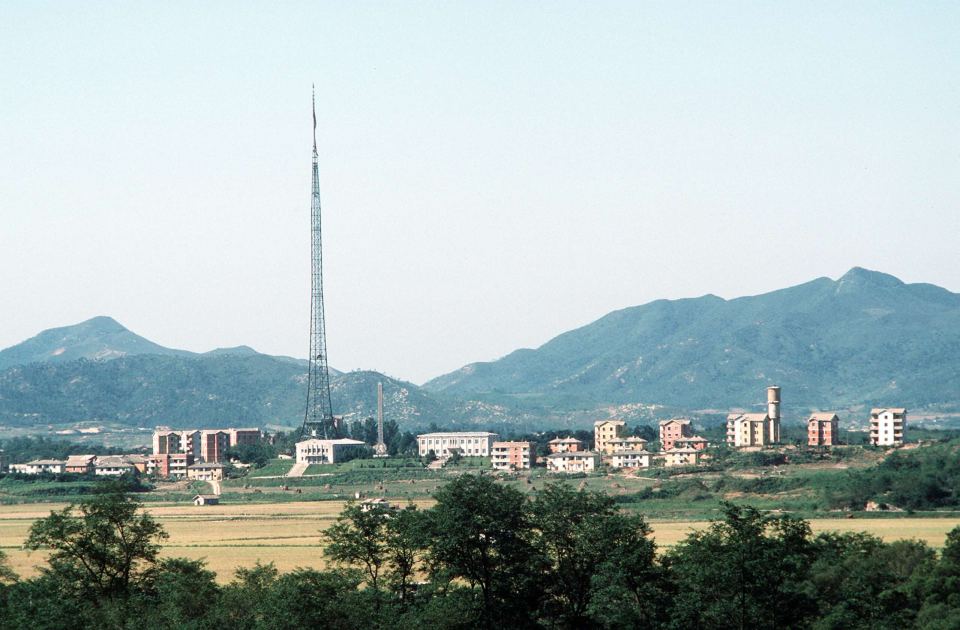 North Korea's fake village with painted-on windows