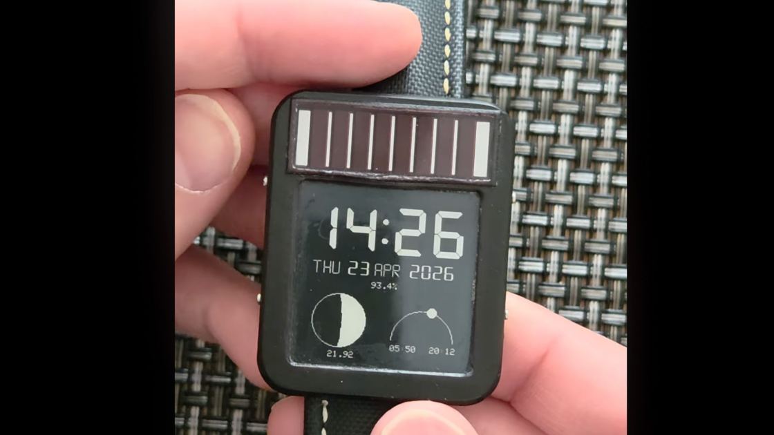 This open-source E-Ink smartwatch project trades features for extreme battery life