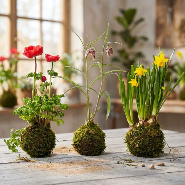  Want a Prettier Way to Display Spring Flowers Without Pots? This Easy DIY Shows You How to Make Japanese Kokedama Moss Balls for a Natural Display 