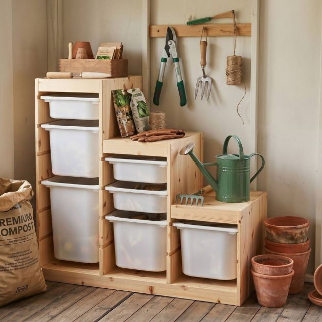  My IKEA Toy Storage Hack Might Just be the Perfect Garden Shed Organization Solution 