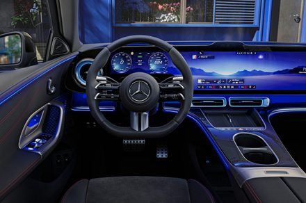 The new electric Mercedes C-Class puts its giant screen front and center