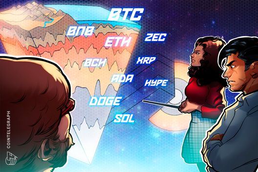 Price predictions 5/22: BTC, ETH, BNB, XRP, SOL, DOGE, HYPE, ADA, ZEC, BCH