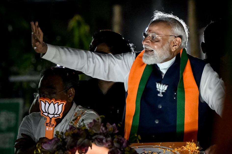 Modi’s Party Takes Early Lead in Vote Results From Key State