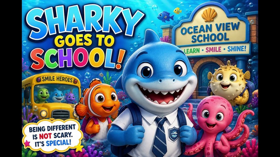 Sharky Goes to School