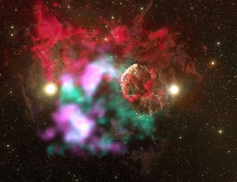  In a cosmic first, astronomers detect 2 sibling supernovas that came from a pair of bound stars 