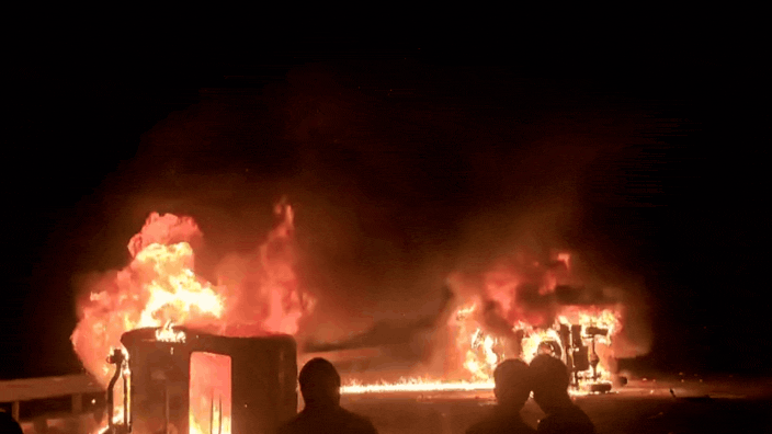 LPU row escalates: Stones pelted, vehicles set on fire as police lathicharge students