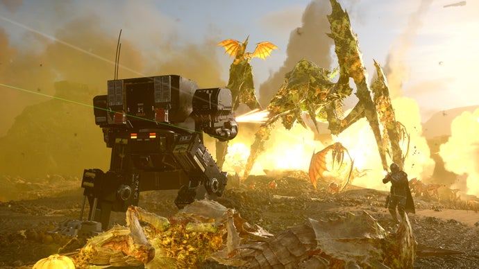 Helldivers 2 isn't a cosy game, but the tranquil forests and beefed up exosuits of its latest patch might convince you it is