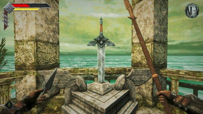 Queen's Domain is a brilliant King's Field-alike RPG that forces you to walk so you can learn to fly