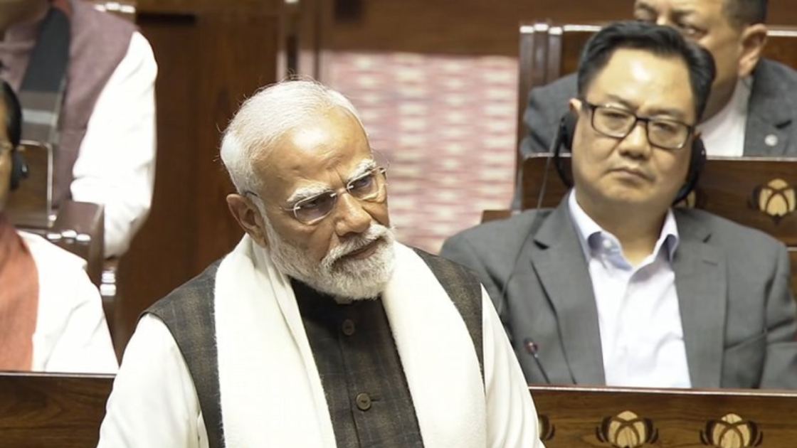 'Infiltrators, Congress, TMC &amp; DMK': PM Modi targets oppn in fiery RS speech