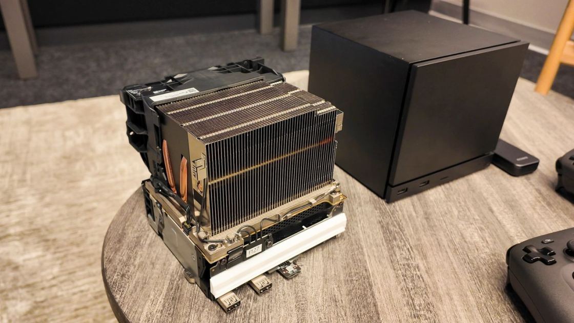  'Slightly ugly, and insanely functional': Check out this custom Steam Machine faceplate that doubles as a charging stand 