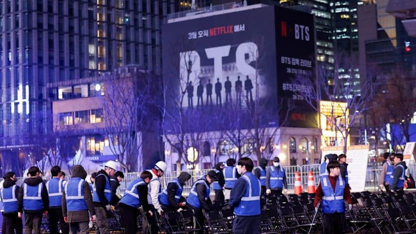 BTS comeback concert: central Seoul locks down for K-pop supergroup's first show in years