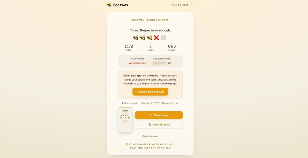 Beeswax Is a Wordle-Like Game for Anyone Who Misses Spelling Bees