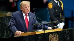 Trump threatens to 'annihilate' Iran in UN speech as officials from both countries meet on sidelines