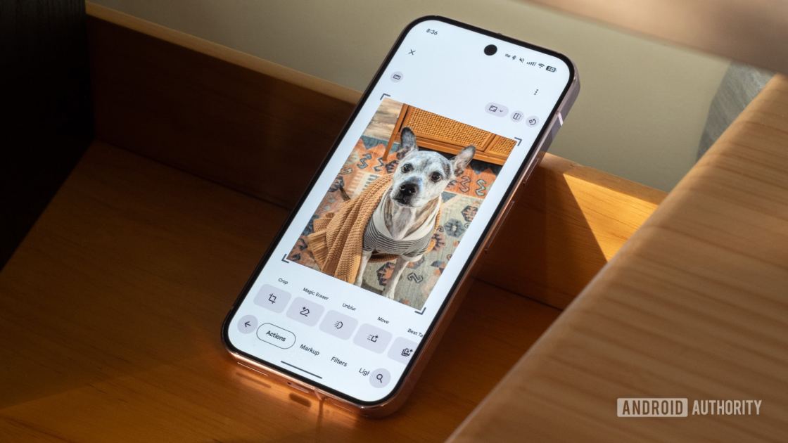 The Google Photos image editor now responds to your phone’s theme