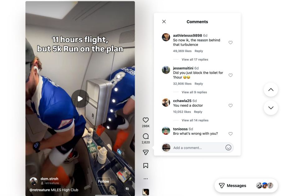 A Runner Did a 5K in a Plane Bathroom. Congrats, Now Let Me Pee.