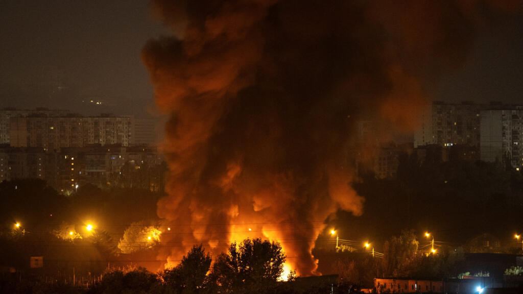 At least two killed in fire caused by 'massive strikes' on Kyiv