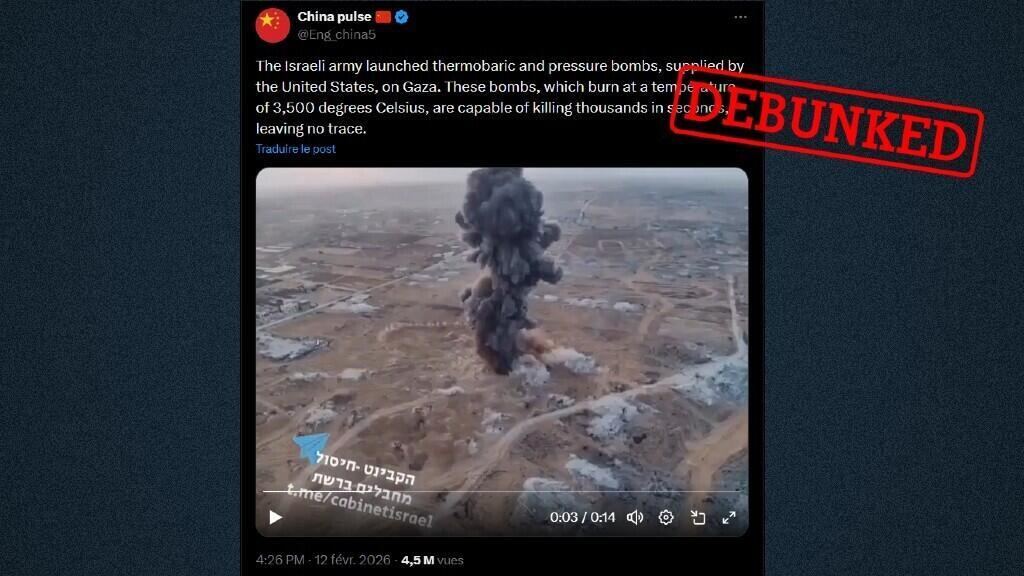 No, this video does not prove Israel used a thermobaric bomb in Gaza
