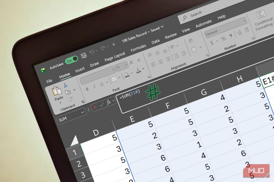 Excel's # symbol looks like a typo — it's actually one of the most useful things in the app