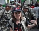 ‘They slammed their M16s against his skull’: inside the film about Amy Goodman’s fearless reporting