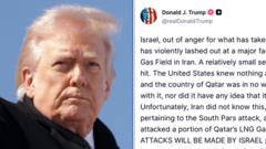 Are US and Israel in lockstep in Iran war? Deciphering Trump's post after gas field attacks