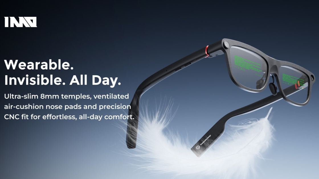 The INMO GO3 are lightweight AI glasses with features built for everyday use