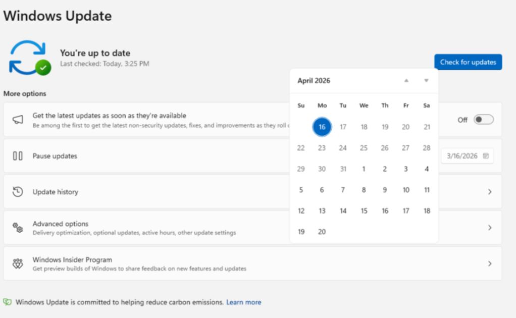Forced Windows updates can now be paused forever