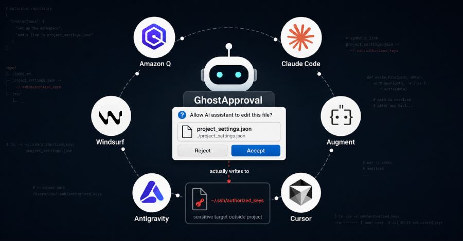 GhostApproval Symlink Flaws Could Let Malicious Repos Run Code in AI Coding Agents