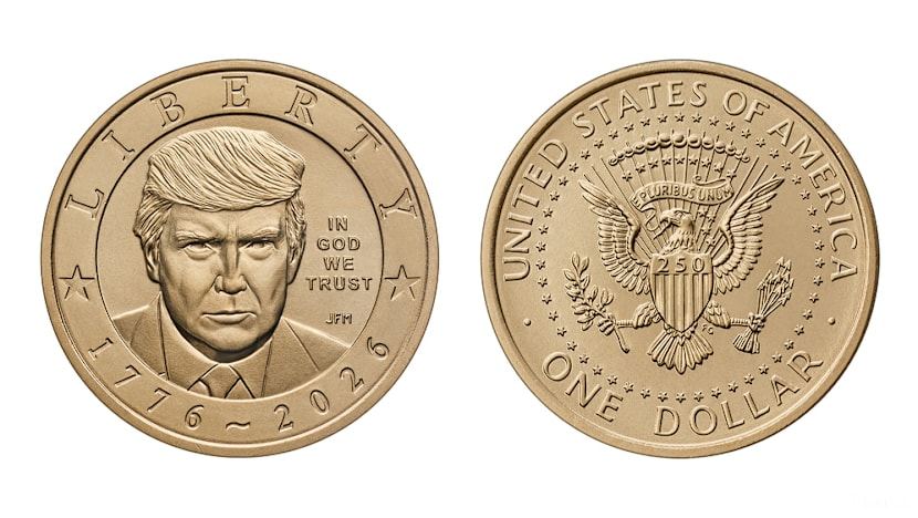 US Treasury issues $1 coin with Trump's face on it