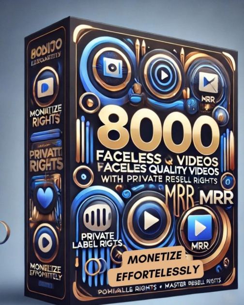 Buy 8000 Faceless Quality Videos with PLR & MRR Rights – Monetize Effortlesslly