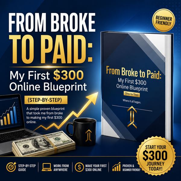 Buy From Broke to Paid: My First $300 Online Blueprint (Step-by-Step) WHERE IT ALL BEGAN