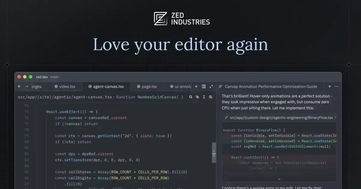Zed — Love your editor again