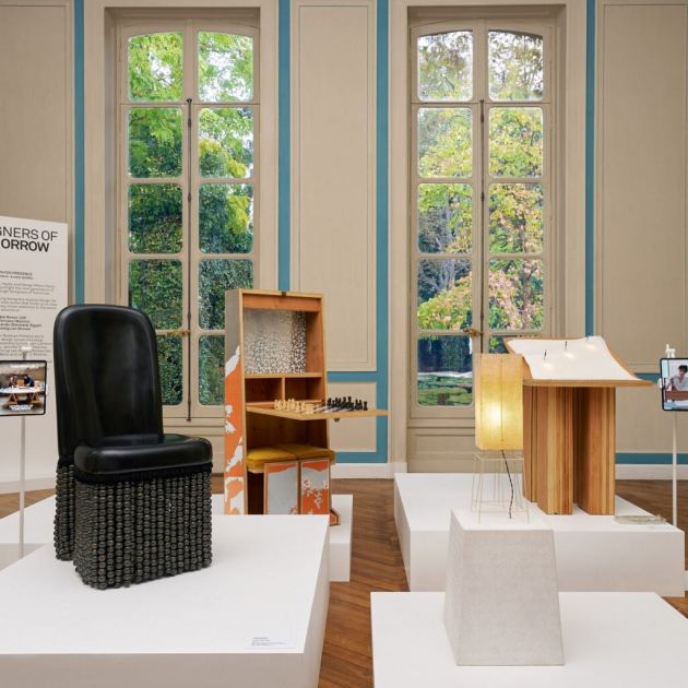 Apple showcases upcycled found furniture and banana palm-paper lantern at Designers of Tomorrow show